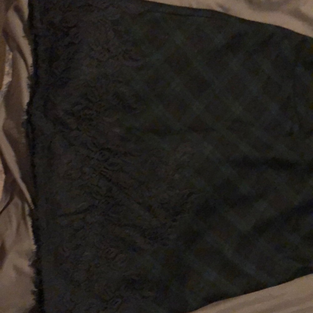 Talbots Green and Black Holiday Plaid Midi Dress - Picture 3 of 6
